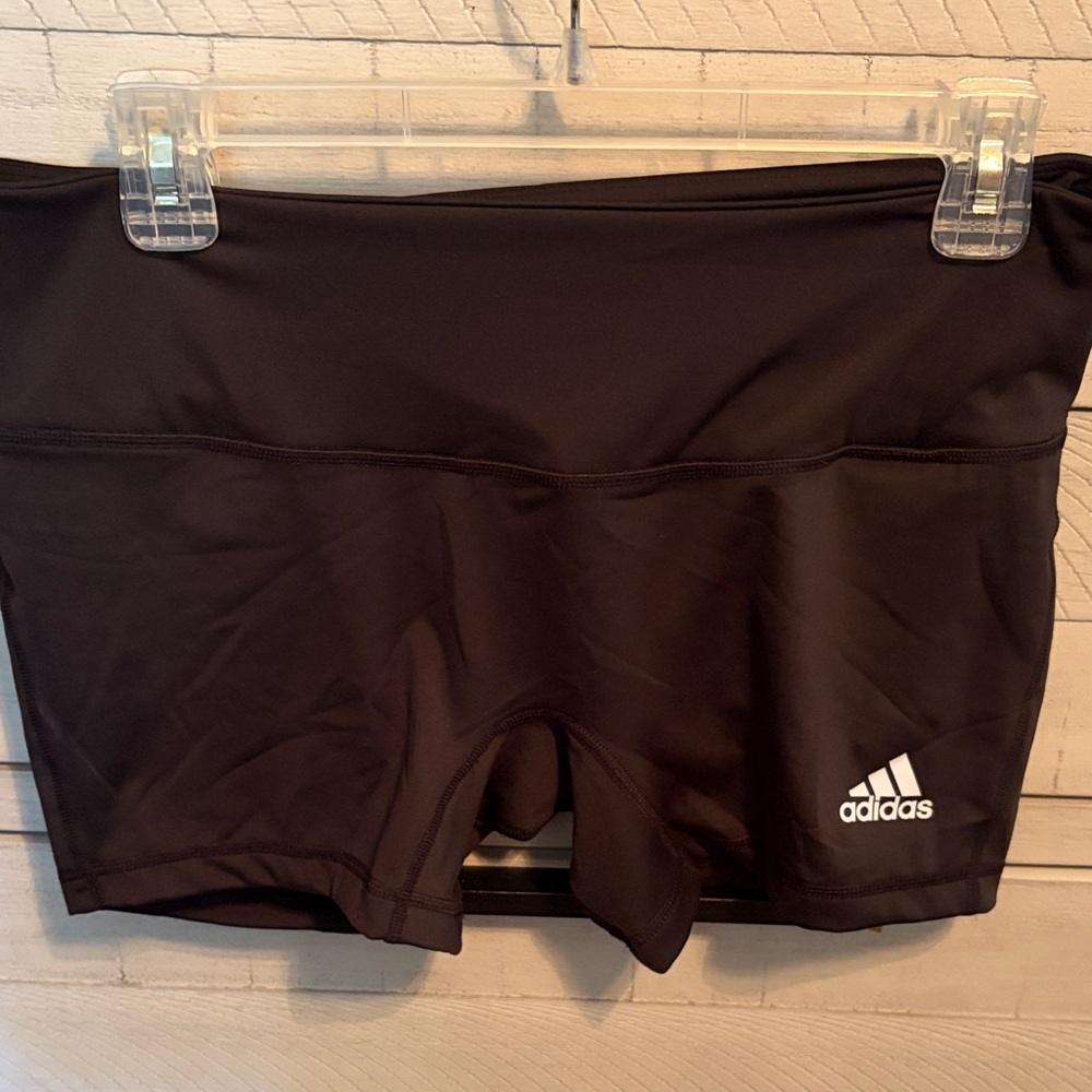 adidas Black High-Rise Bike Shorts with Logo